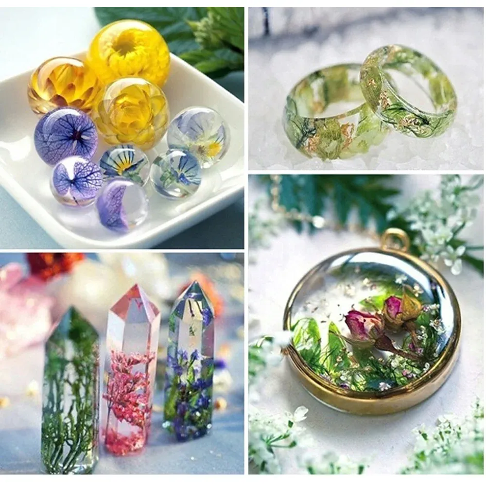 2 résines UV dures transparentes pour bijoux et moules DIY