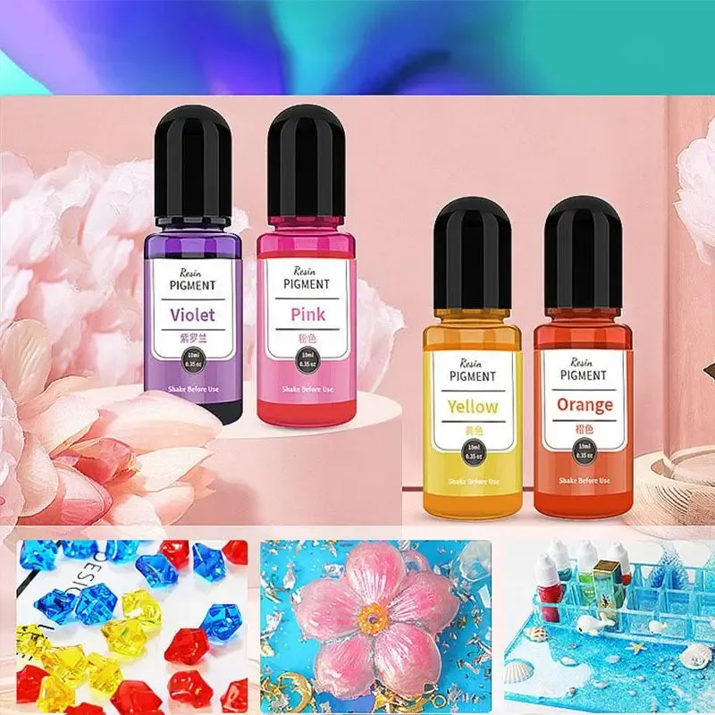 24 pigments résine époxy encre alcool liquide pour bijoux DIY