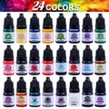 24 pigments résine époxy liquide colorant concentré pour bijoux – Couleur 24 Colors