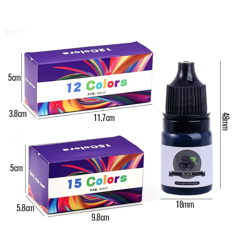 24 pigments résine époxy liquide colorant concentré pour bijoux