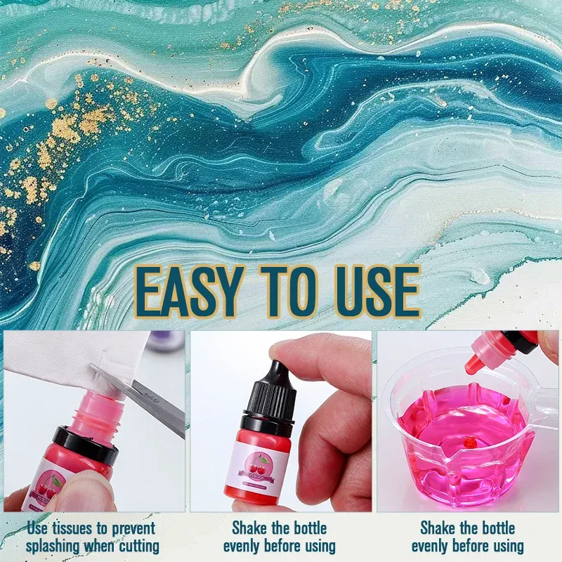 24 pigments résine époxy liquide colorant concentré pour bijoux
