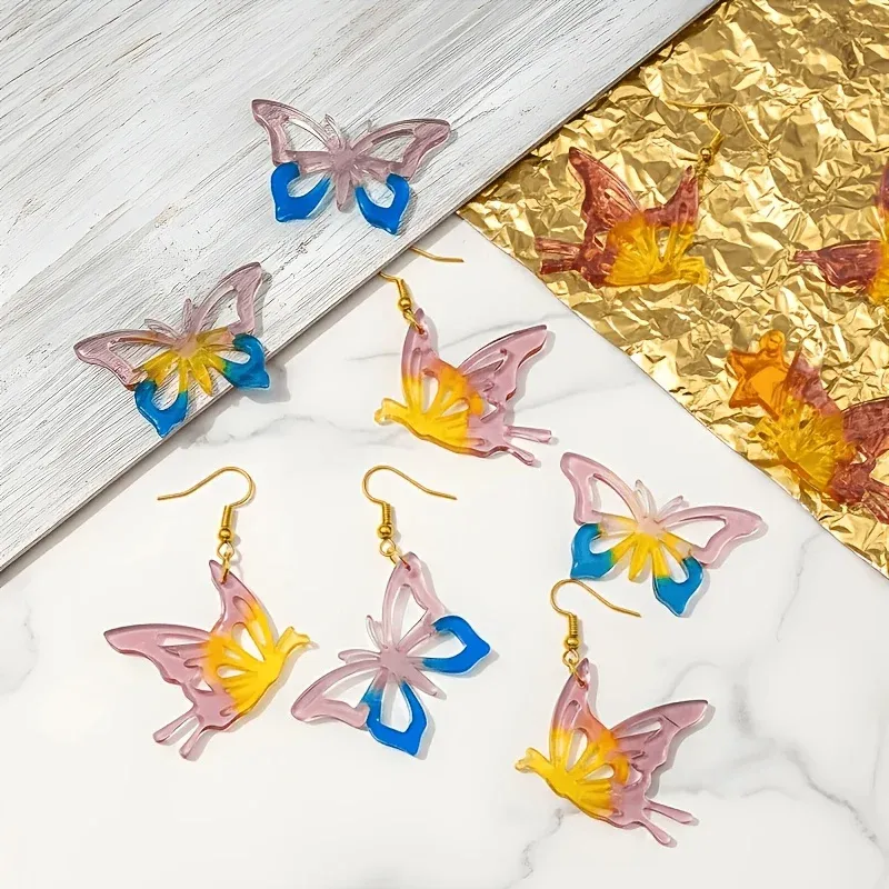 3 moules silicone papillon floral pour bijoux
