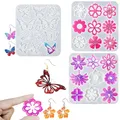 3 moules silicone papillon floral pour bijoux – Couleur WHITE