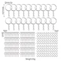 Accessoires bijoux résine 220 pièces – Couleur 220pcs silver set