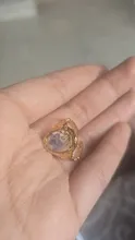 Avis clients – Bague résine fleurs séchées acier inoxydable géométrique