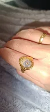 Avis clients – Bague résine fleurs séchées acier inoxydable géométrique