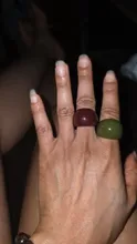 Avis clients – Bague résine plastique irrégulière géométrique boho