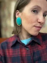 Avis clients – Boucles d'oreilles clous résine géométriques luxe pour femmes
