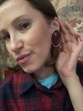 Avis clients – Boucles d'oreilles clous résine géométriques luxe pour femmes