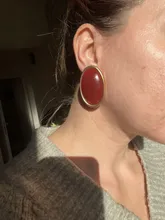 Avis clients – Boucles d'oreilles clous résine géométriques luxe pour femmes