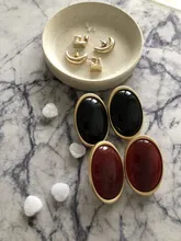 Avis clients – Boucles d'oreilles clous résine géométriques luxe pour femmes