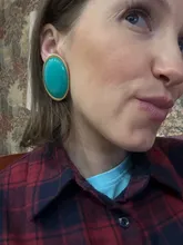 Avis clients – Boucles d'oreilles clous résine géométriques luxe pour femmes