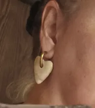 Avis clients – Boucles d'oreilles créoles résine cœur or pour femme