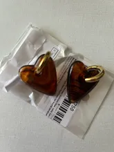 Avis clients – Boucles d'oreilles créoles résine cœur or pour femme