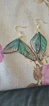 Avis clients – Boucles d'oreilles résine ailes dégradées strass papillon