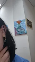 Avis clients – Boucles d'oreilles résine asymétriques géométriques rétro