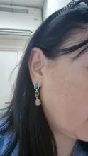 Avis clients – Boucles d'oreilles résine asymétriques géométriques rétro