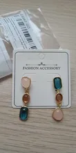 Avis clients – Boucles d'oreilles résine asymétriques géométriques rétro