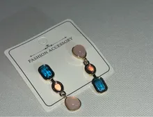 Avis clients – Boucles d'oreilles résine asymétriques géométriques rétro
