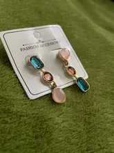 Avis clients – Boucles d'oreilles résine asymétriques géométriques rétro