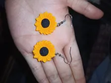 Avis clients – Boucles d'oreilles résine marguerite tournesol 15 à 30 mm