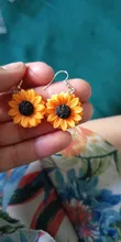 Avis clients – Boucles d'oreilles résine marguerite tournesol 15 à 30 mm