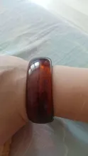 Avis clients – Bracelet large résine acrylique rond ouvert vintage
