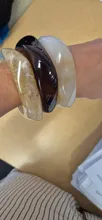 Avis clients – Bracelet résine acrylique punk géométrique pour hommes et femmes