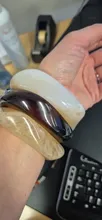 Avis clients – Bracelet résine acrylique punk géométrique pour hommes et femmes