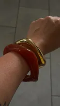 Avis clients – Bracelet résine acrylique punk géométrique pour hommes et femmes