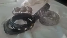 Avis clients – Bracelet résine irrégulier noir et blanc punk pour femmes