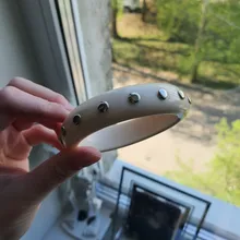 Avis clients – Bracelet résine irrégulier noir et blanc punk pour femmes