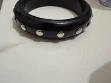 Avis clients – Bracelet résine irrégulier noir et blanc punk pour femmes