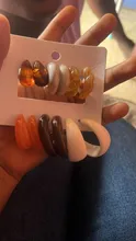 Avis clients – Lot de 12 boucles d'oreilles résine bohème colorée