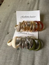 Avis clients – Lot de 12 boucles d'oreilles résine bohème colorée