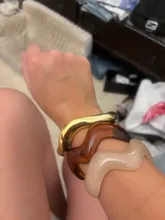 Avis clients – Lot de 3 bracelets résine épais irréguliers pour femmes