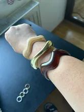 Avis clients – Lot de 3 bracelets résine épais irréguliers pour femmes