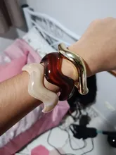 Avis clients – Lot de 3 bracelets résine épais irréguliers pour femmes