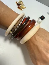 Avis clients – Lot de 4 bracelets résine acrylique punk bohème