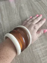Avis clients – Lot de 4 bracelets résine acrylique punk bohème