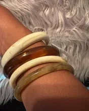 Avis clients – Lot de 4 bracelets résine acrylique punk bohème
