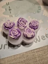 Avis clients – Lot de 5 moules silicone fleurs pour bougies et gâteaux