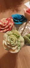Avis clients – Lot de moules silicone rose 3D pour bougie et savon