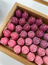 Avis clients – Lot de moules silicone rose 3D pour bougie et savon