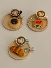 Avis clients – Mini set café et pâtisserie résine pour maison poupée