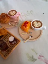 Avis clients – Mini set café et pâtisserie résine pour maison poupée