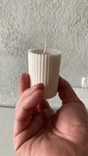 Avis clients – Moule silicone colonne géométrique rayé pour bougie résine
