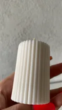 Avis clients – Moule silicone colonne géométrique rayé pour bougie résine