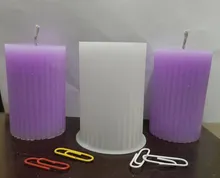 Avis clients – Moule silicone colonne géométrique rayé pour bougie résine