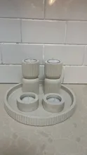 Avis clients – Moule silicone plateau rond rayé jardinière béton